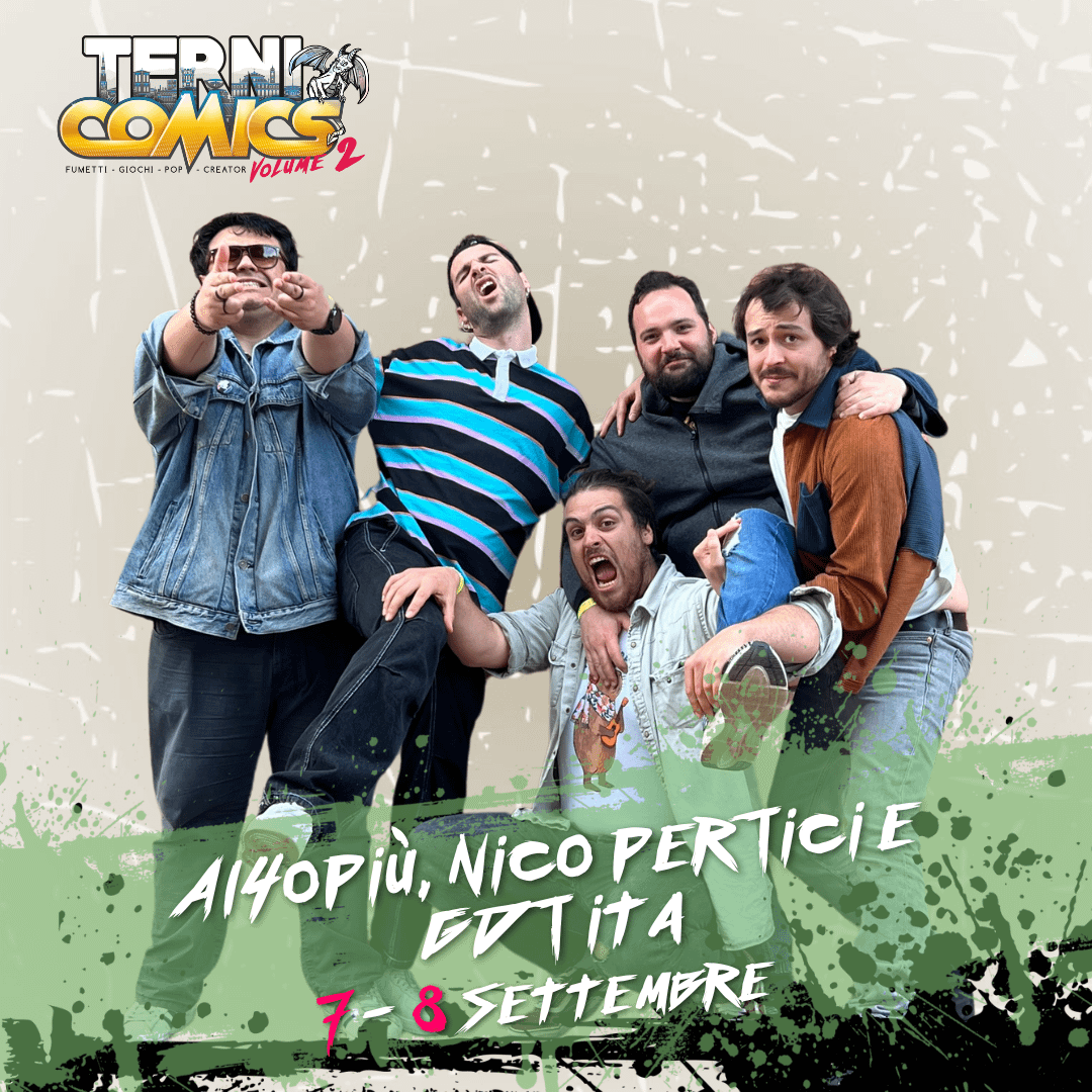 Al Quattro o Più, Nico Pertici e Giochi da Tavolo Ita Ospiti al Terni Comics il 7e 8 Settembre