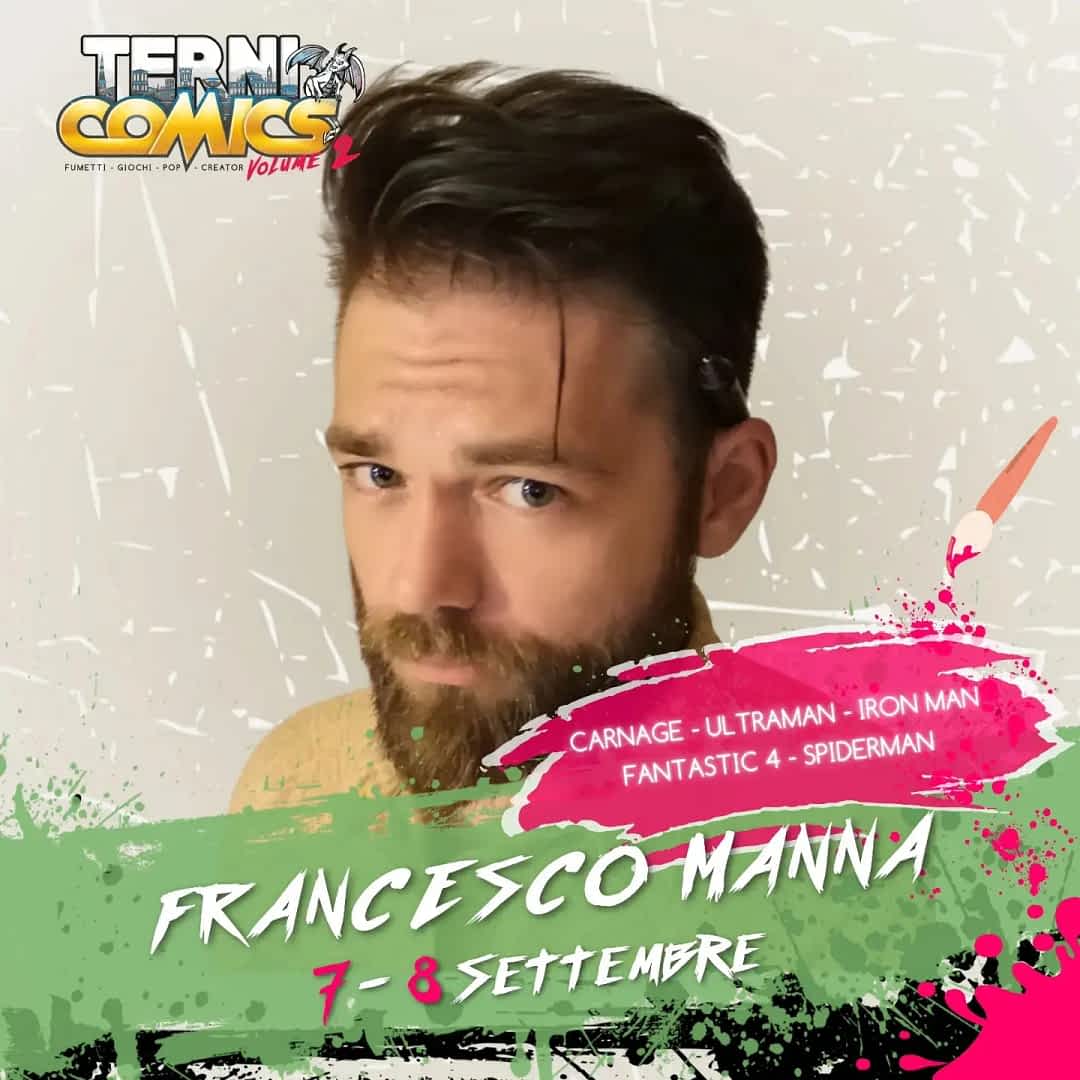 Francesco Manna ospite al Terni Comics il 7-8 Settembre